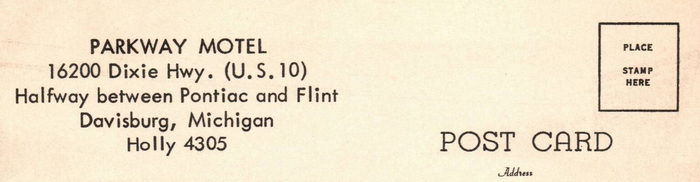 Parkway Motel - Old Postcard (newer photo)